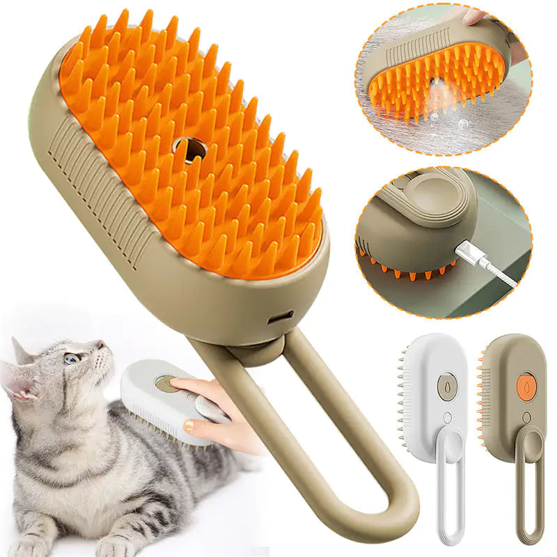 Cat Steam Brush Steamy Dog Brush 3 In 1 Electric Spray Cat Hair Brushes For Massage Pet Grooming Comb Hair Removal Combs Pet Products (Deactivated as recommended by ZCT)